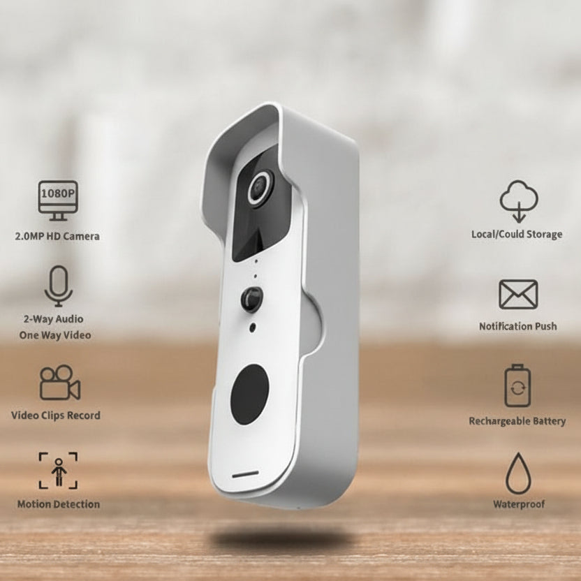 Wireless Doorbell Camera with Chime, Video Doorbell 1080p HD