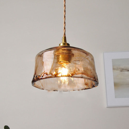 AmberGlow | Elegant Vintage Brass Pendant Light Fixture 0