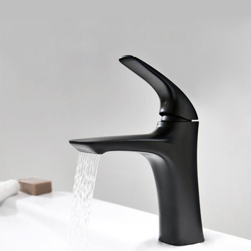 Bathroom Taps, Antique Black Bathroom Basin Tap in Solid Brass, Single Hole Cloakroom Tap or Chrome Basin Tap