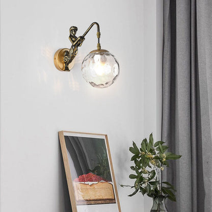 AquaLuxe | Elegant Vintage Mermaid Glass Globe Wall Sconce Lighting 6