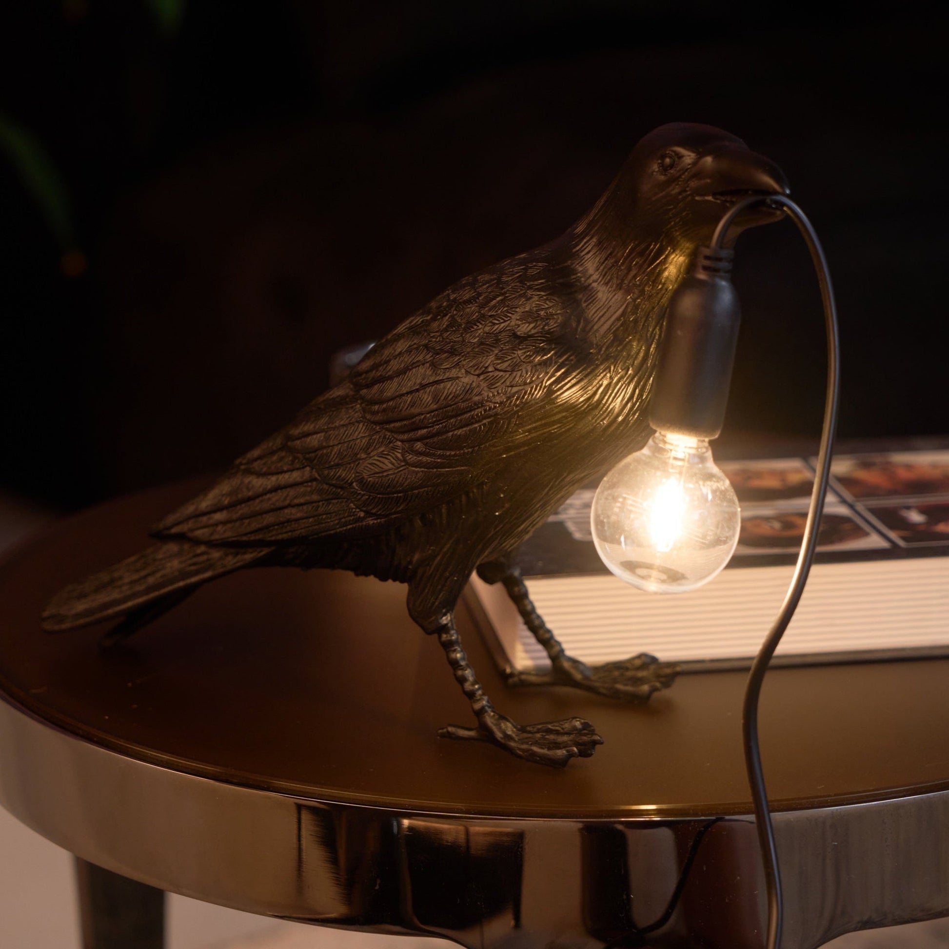 Artistic Raven | LED Table Lamp with Unique Sculptural Design | Whimsical Lighting for Bedside or Living Room 6