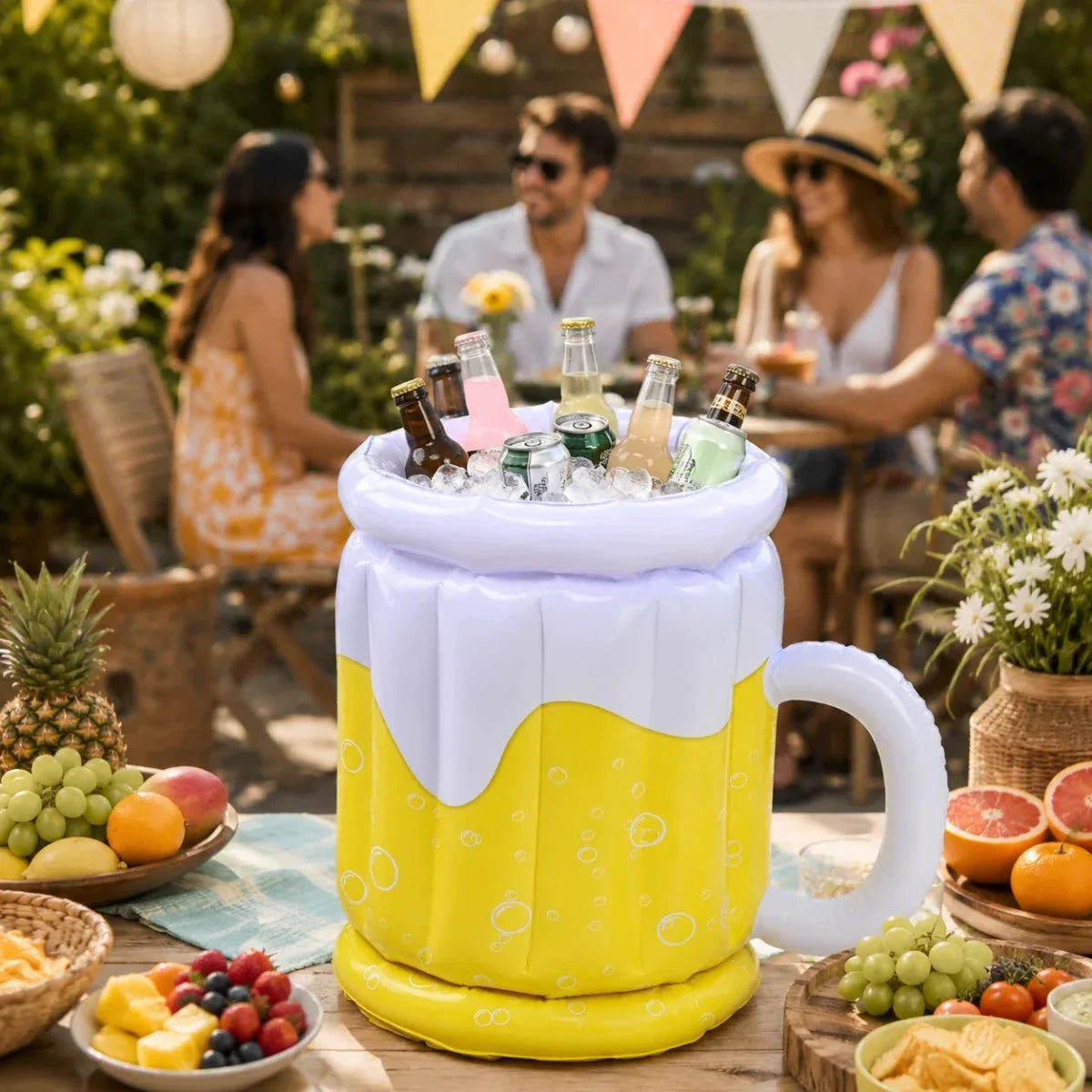 Inflatable Ice Bucket Beer Mug, Party Ice Bucket for Drinks, Party Drinks Cooler for BBQ and Garden_02