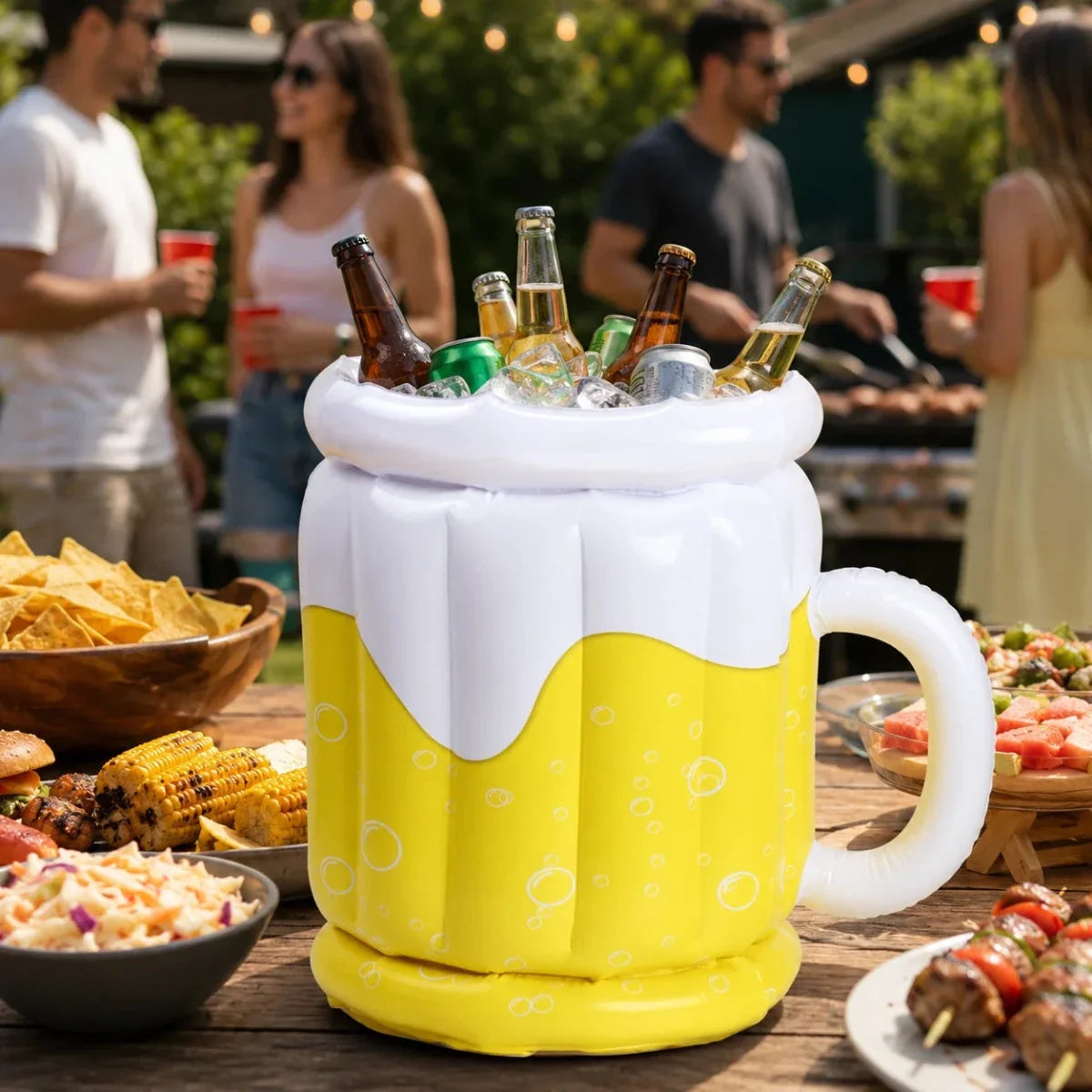 Inflatable Ice Bucket Beer Mug, Party Ice Bucket for Drinks, Party Drinks Cooler for BBQ and Garden_03