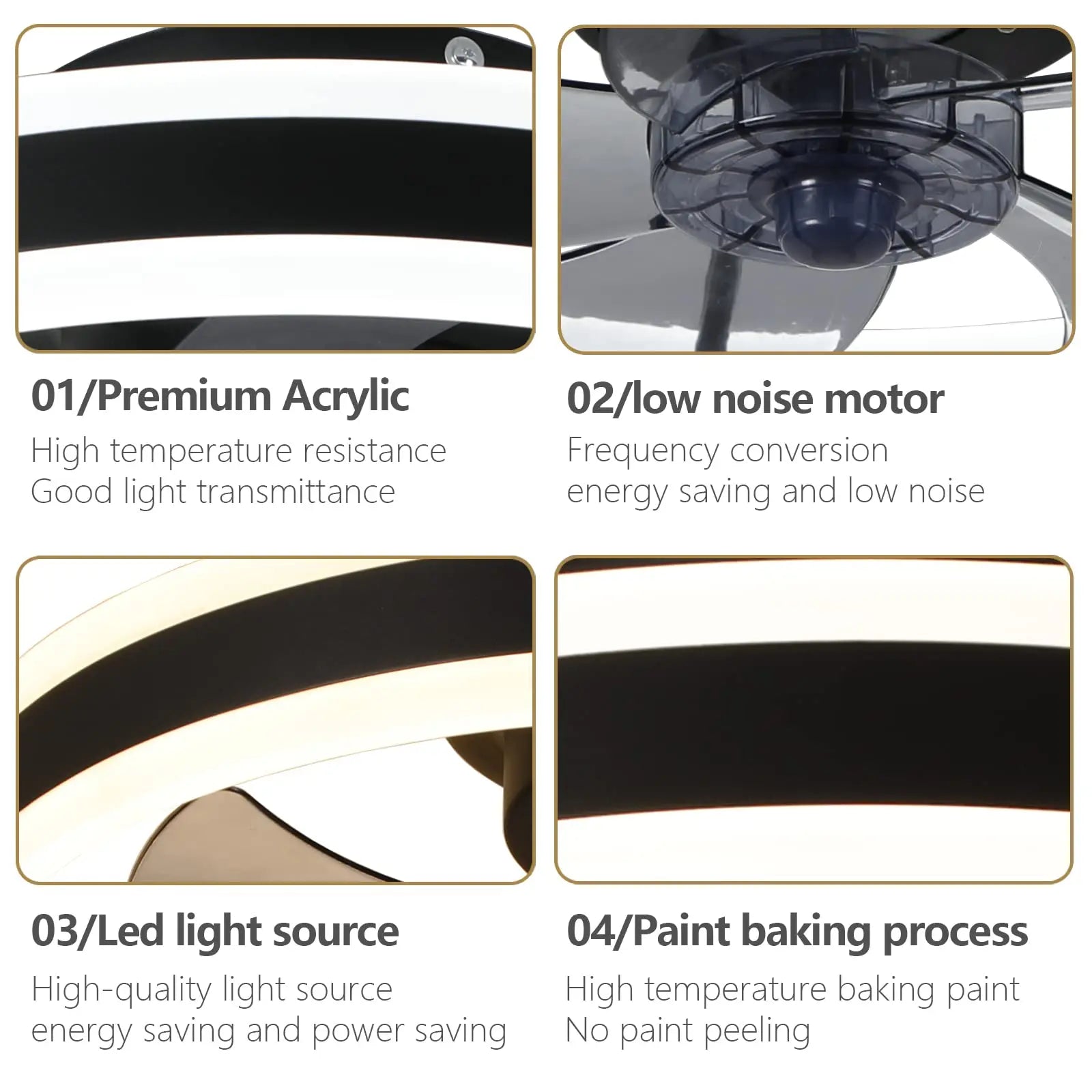 Aura Collection | Modern Ceiling Fan with Lights & Remote Control | Dimmable Illumination for Stylish Comfort 5