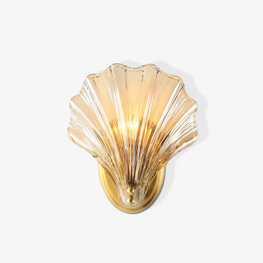 AureaShell | Elegant Coastal Iron Glass Wall Light Sconce Fixture 0