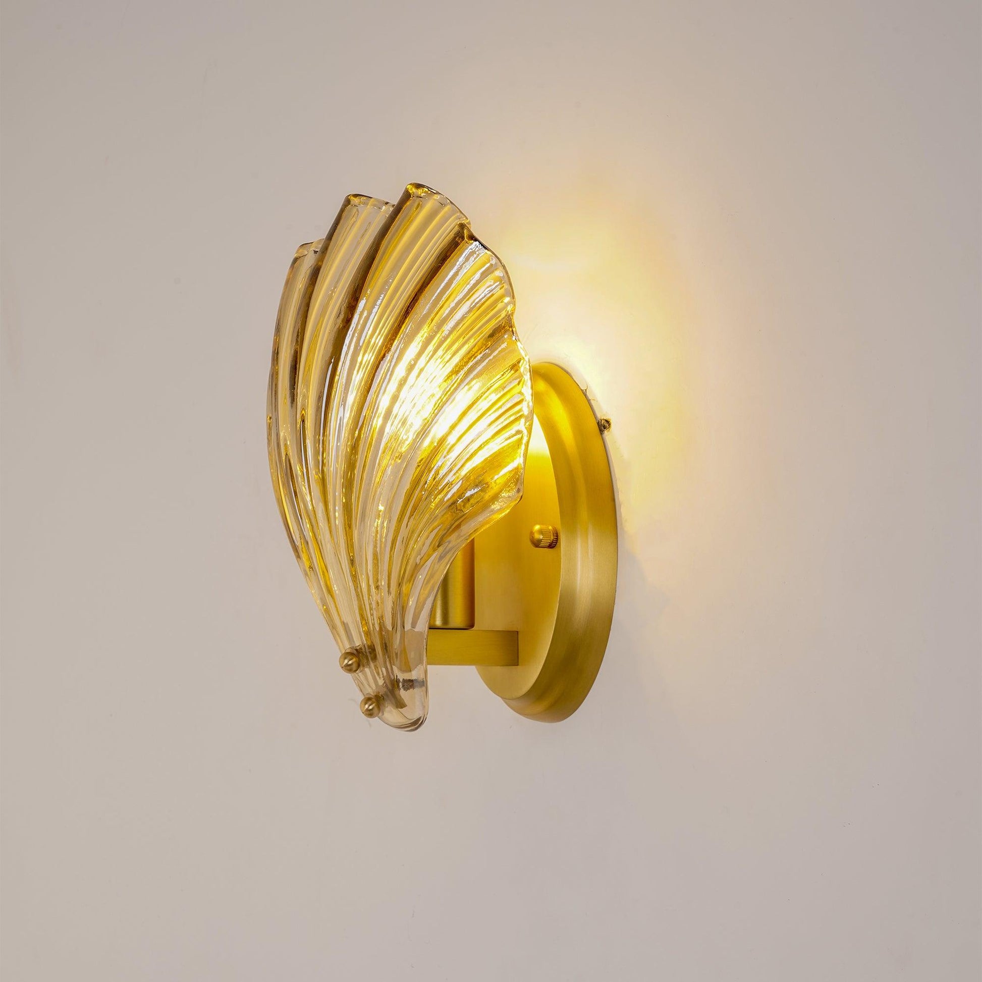 AureaShell | Elegant Coastal Iron Glass Wall Light Sconce Fixture 6