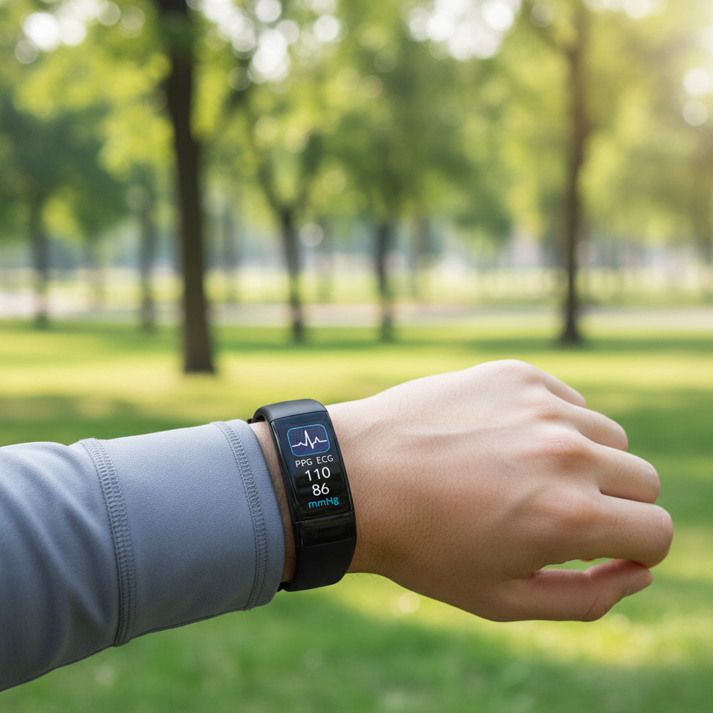 Fitness Band with Blood Pressure, ECG and Heart Rate Monitor, Fitness Tracker with Call and Message Notifications