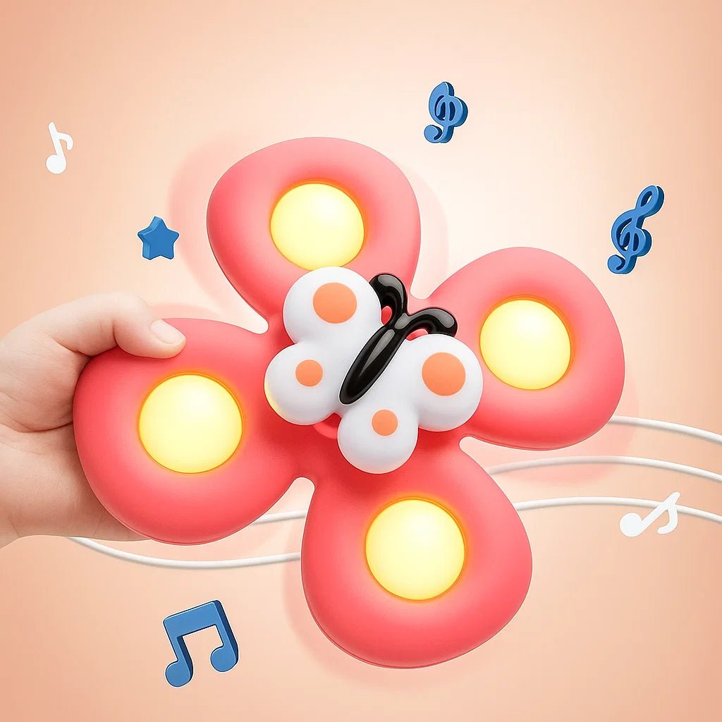Toddler Toys, Baby Spinner Toy Set of 3, Infant Sensory Toys for Fine Motor Skills, Pram Toys for Travel