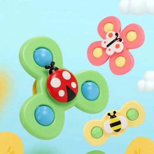 Toddler Toys, Baby Spinner Toy Set of 3, Infant Sensory Toys for Fine Motor Skills, Pram Toys for Travel_08