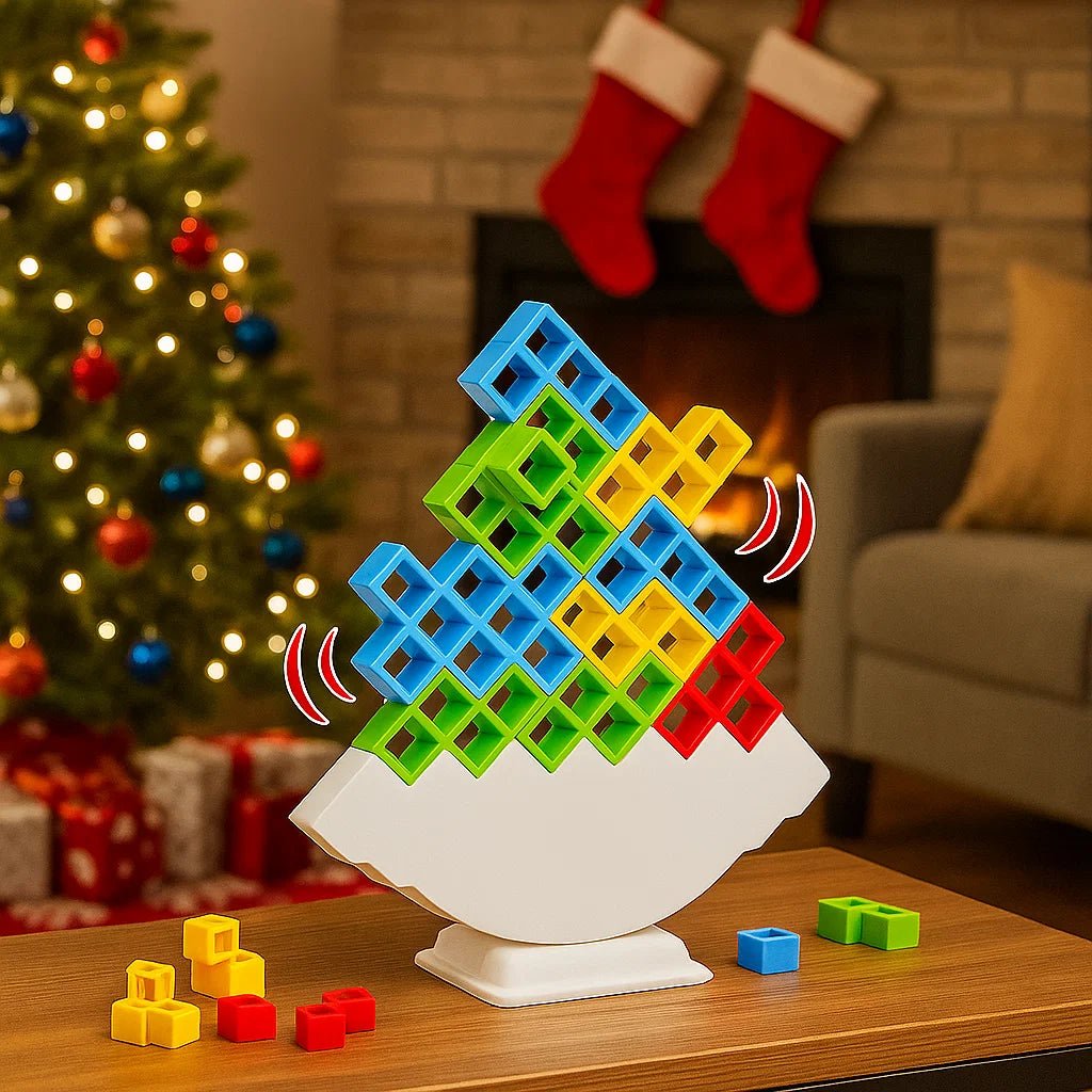 Balancing Stacking Game for Children and Adults, Stacking Toys with Colourful Balance Blocks, Toys for 3 Year Olds