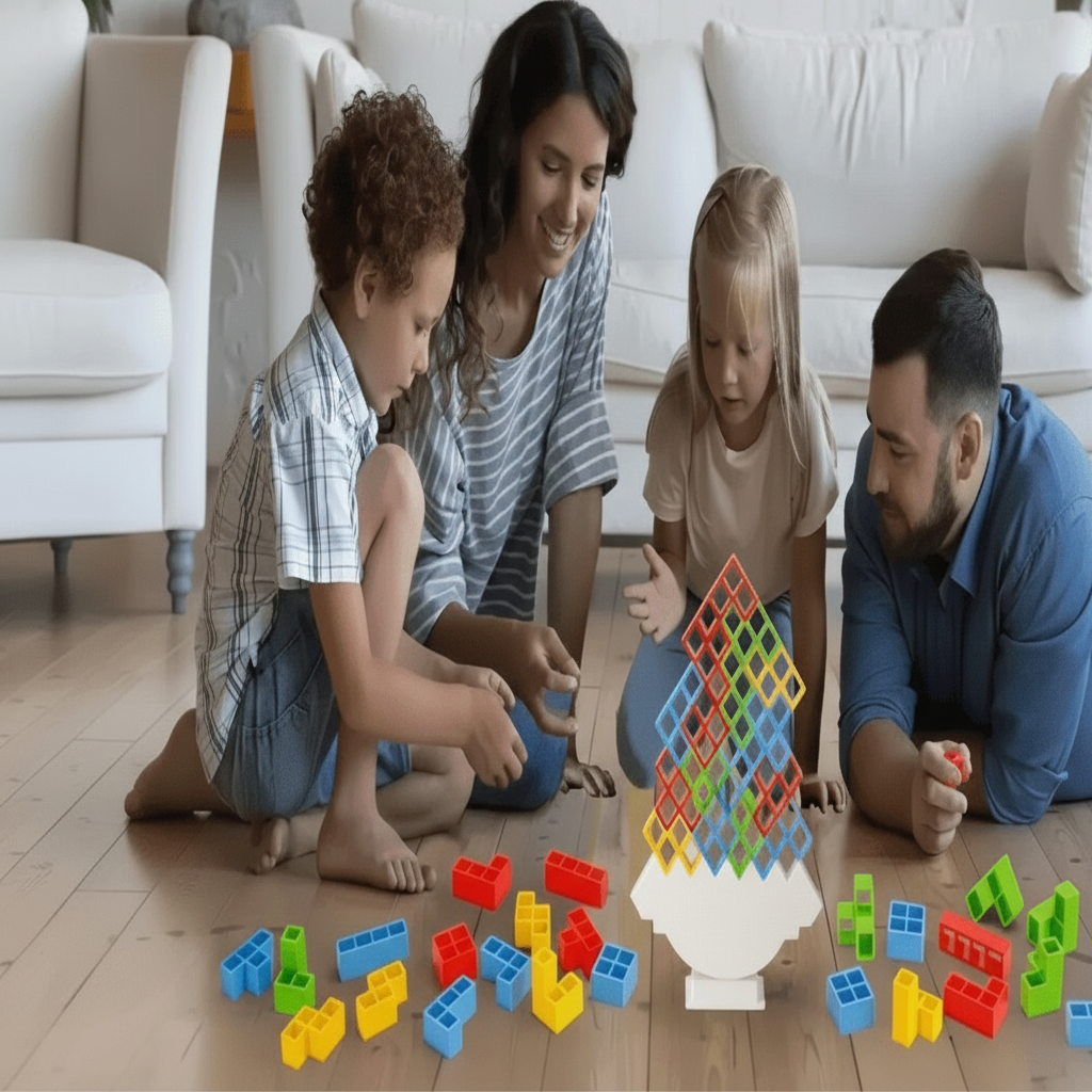 Balancing Stacking Game for Children and Adults, Stacking Toys with Colourful Balance Blocks, Toys for 3 Year Olds_07