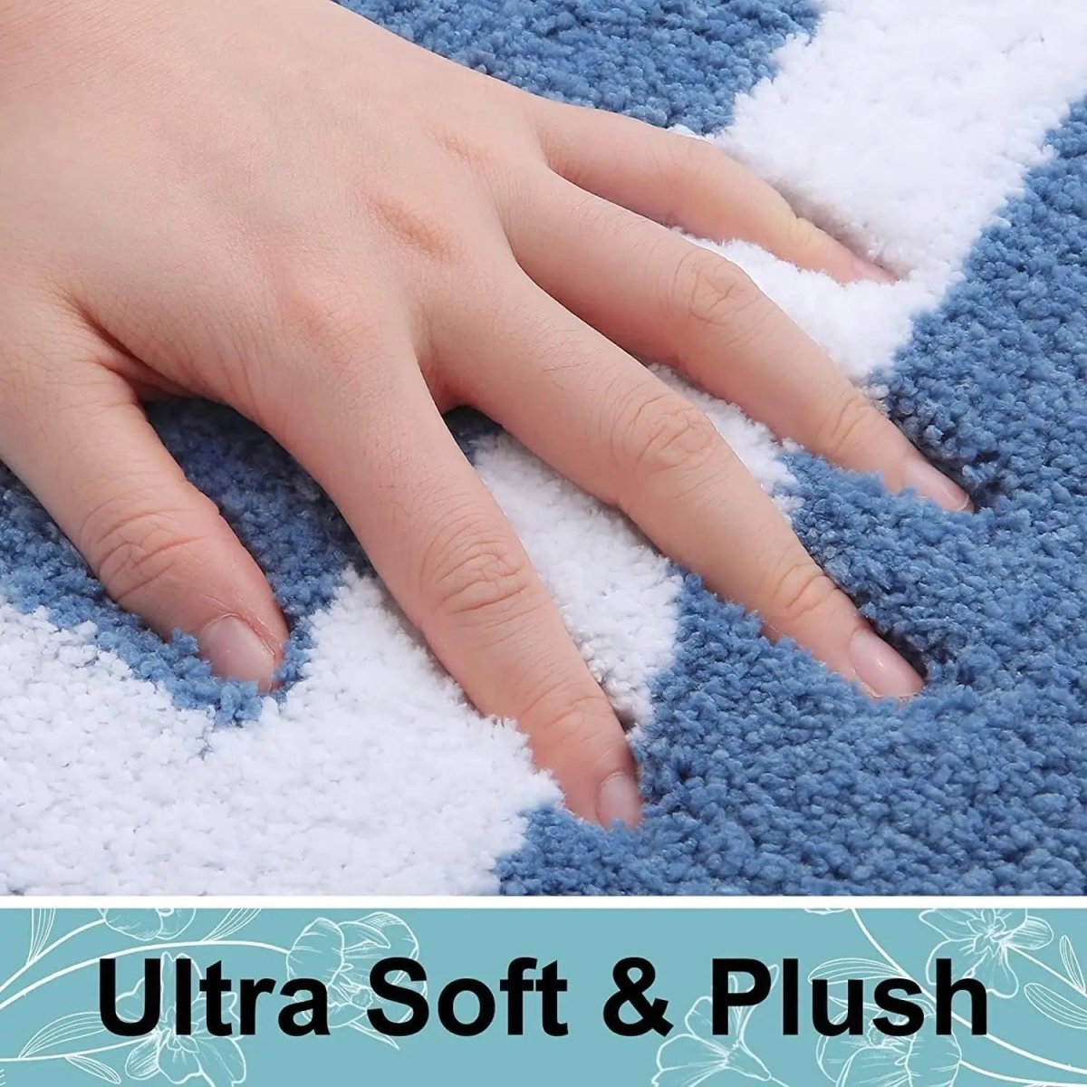 Non Slip Bath Mat, Microfibre Bathroom Mat, Soft Floor Mat for Bathroom, Living Room and Bedroom_04