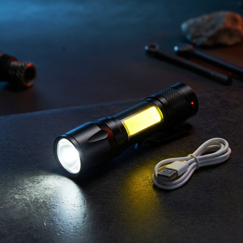 Rechargeable Torch, Waterproof LED Flashlight, Outdoor Lantern for Camping, Camping Light and LED Work Light_00