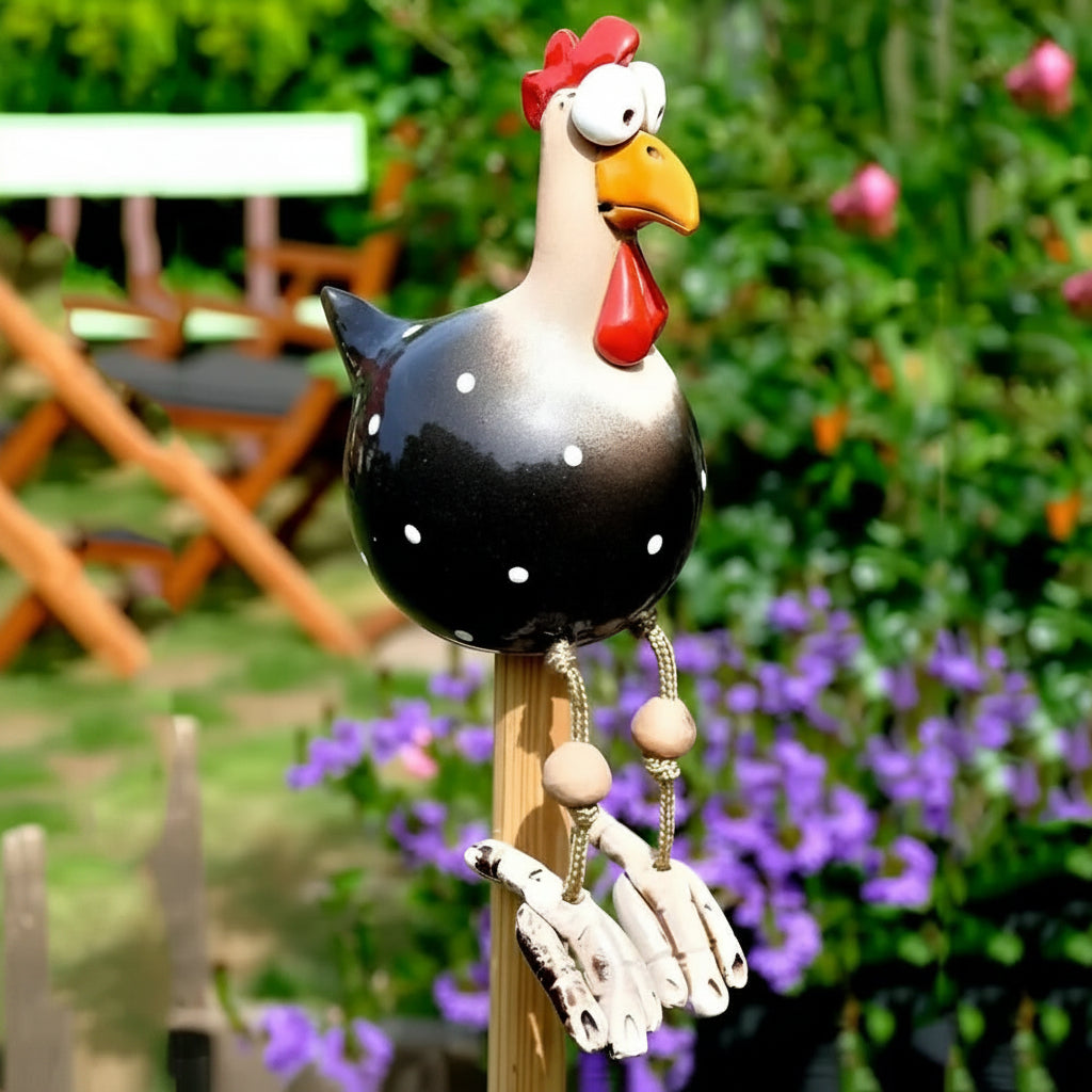 Garden Statue Chicken with Dancing Legs, Outdoor Garden Decoration for Balcony and Terrace – image 5