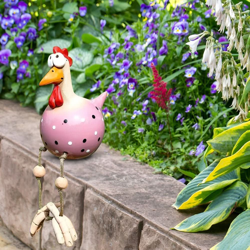 Garden Statue Chicken with Dancing Legs, Funny Garden Ornament – image 8