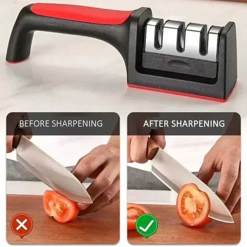 Knife Sharpener for Kitchen Knives, Stainless Steel Kitchen Knife Sharpener – image 4