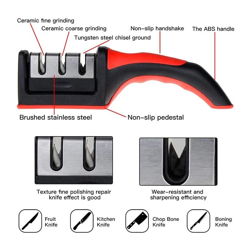 Knife Sharpener for Kitchen Knives, Sharpening Tool for Honing and Polishing – image 7
