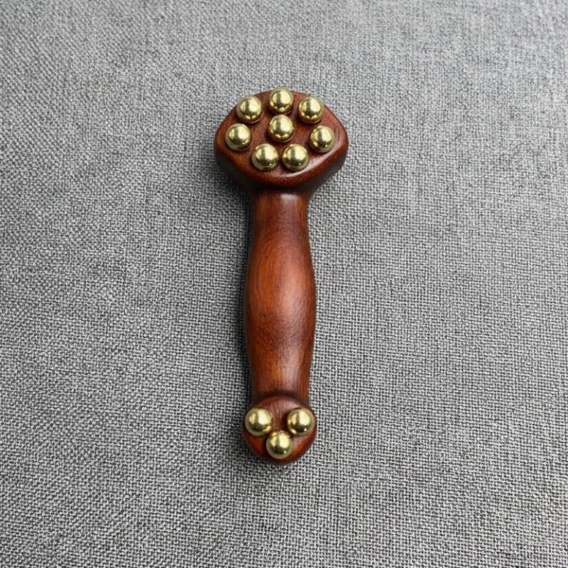 Gua Sha Tool, Sandalwood Gua Sha Massager with Brass Beads