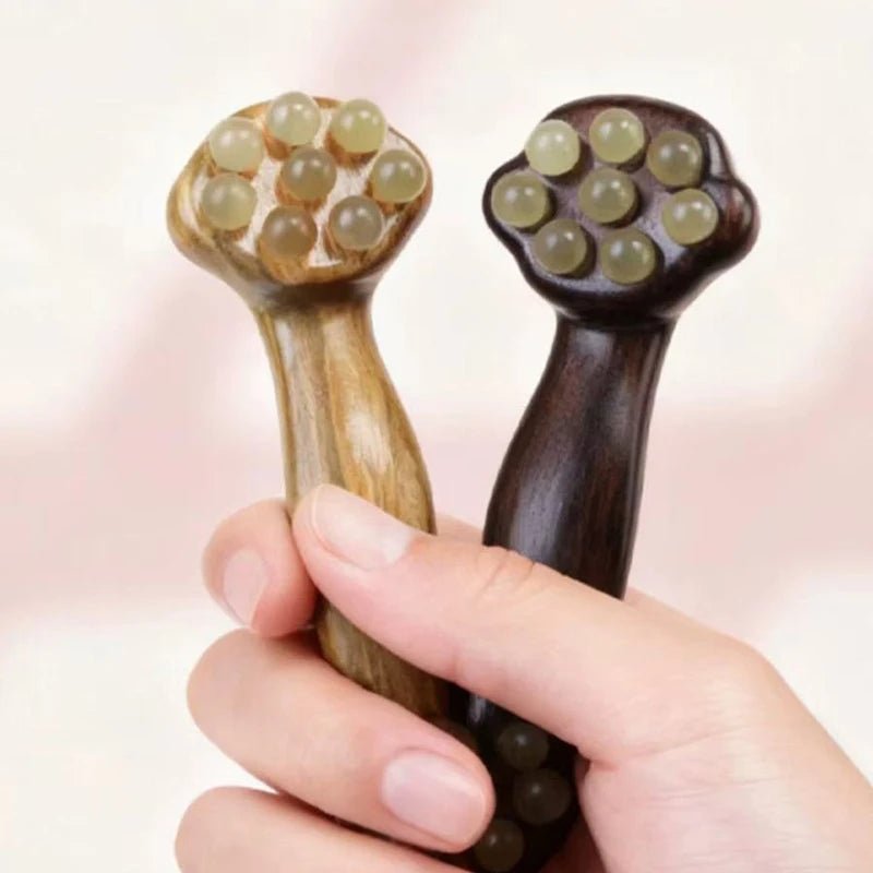 Gua Sha Tool, Sandalwood Gua Sha Massager with Brass Beads – image 6