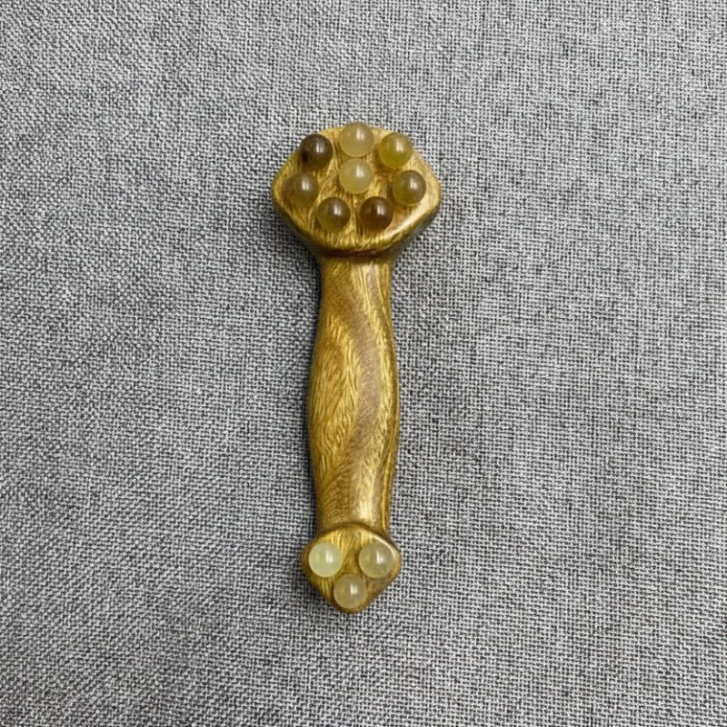 Gua Sha Tool, Sandalwood Gua Sha Massager with Brass Beads – image 10