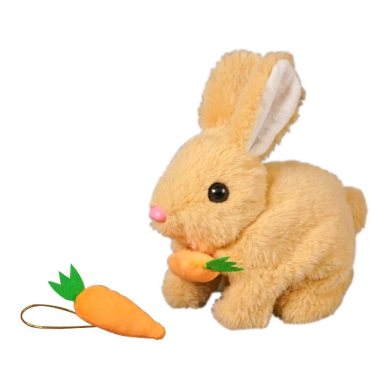 Toy Rabbit That Walks and Wags Its Tail, Electric Soft Toy Rabbit with Carrot, Interactive Toys for 3 Year Olds