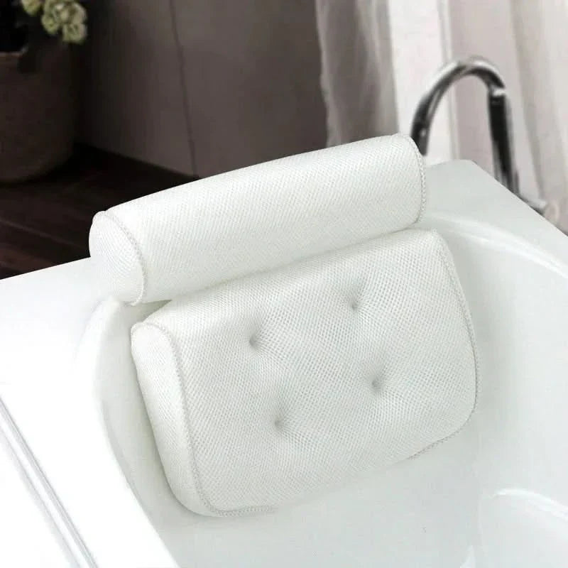 Bath Pillow for Bathtub, Bathtub Pillow with Neck and Head Support, Bath Cushion with Suction Cups, Bath Accessories