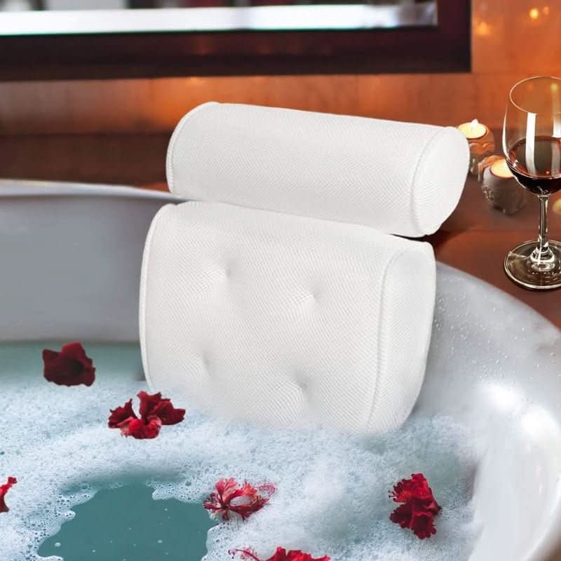 Bath Pillow for Bathtub, Bathtub Pillow with Neck and Head Support, Bath Cushion with Suction Cups, Bath Accessories_03