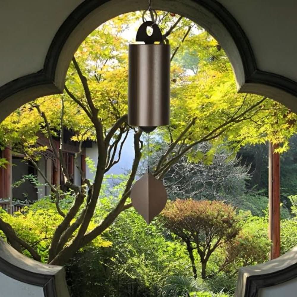 Wind Chimes for Garden, Black Metal Wind Chime, Hanging Garden Decor and Garden Ornaments, Gifts for Gardeners