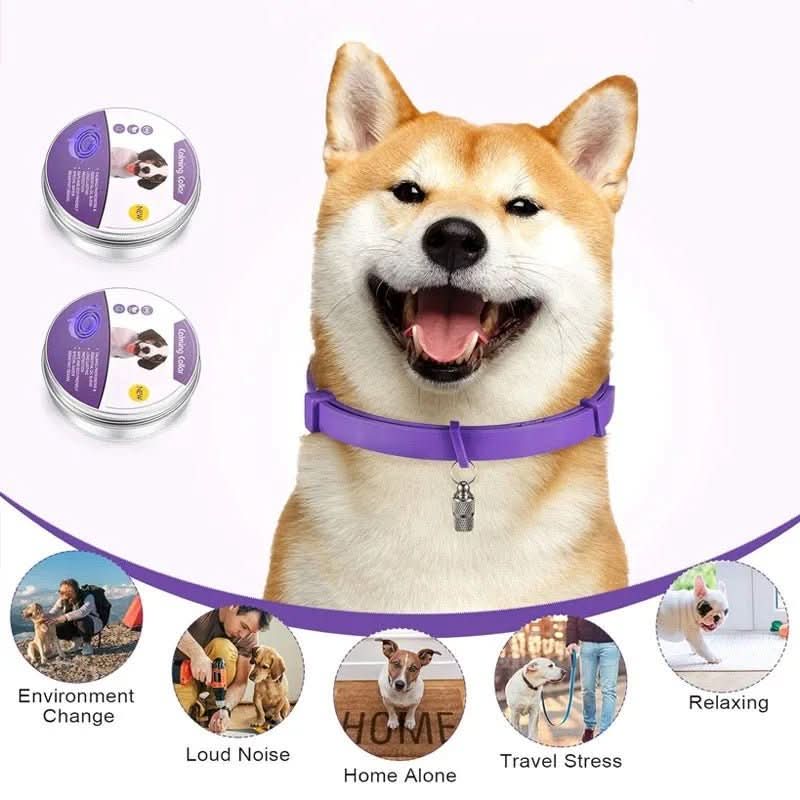 Dog Calming Collar with Pheromones, Waterproof Adjustable Collar for Separation Anxiety in Dogs