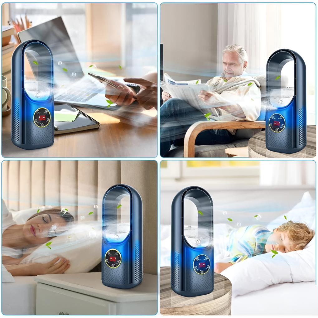 Blade-Free Portable AC Unit | Quiet Operation & Compact Design for Efficient Home Cooling 3