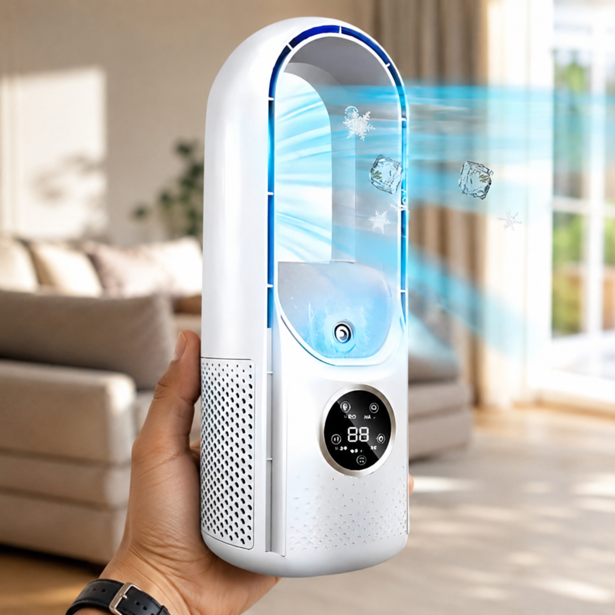 Bladeless Portable Air Conditioner | Quiet Cooling Fan with Remote Control | Compact Design for Personal Comfort 6