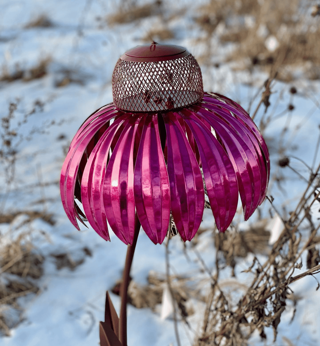 Bird Feeders, Garden Bird Feeder in Flower Cone Shape, Weatherproof Balcony Bird Feeder for Terrace_07