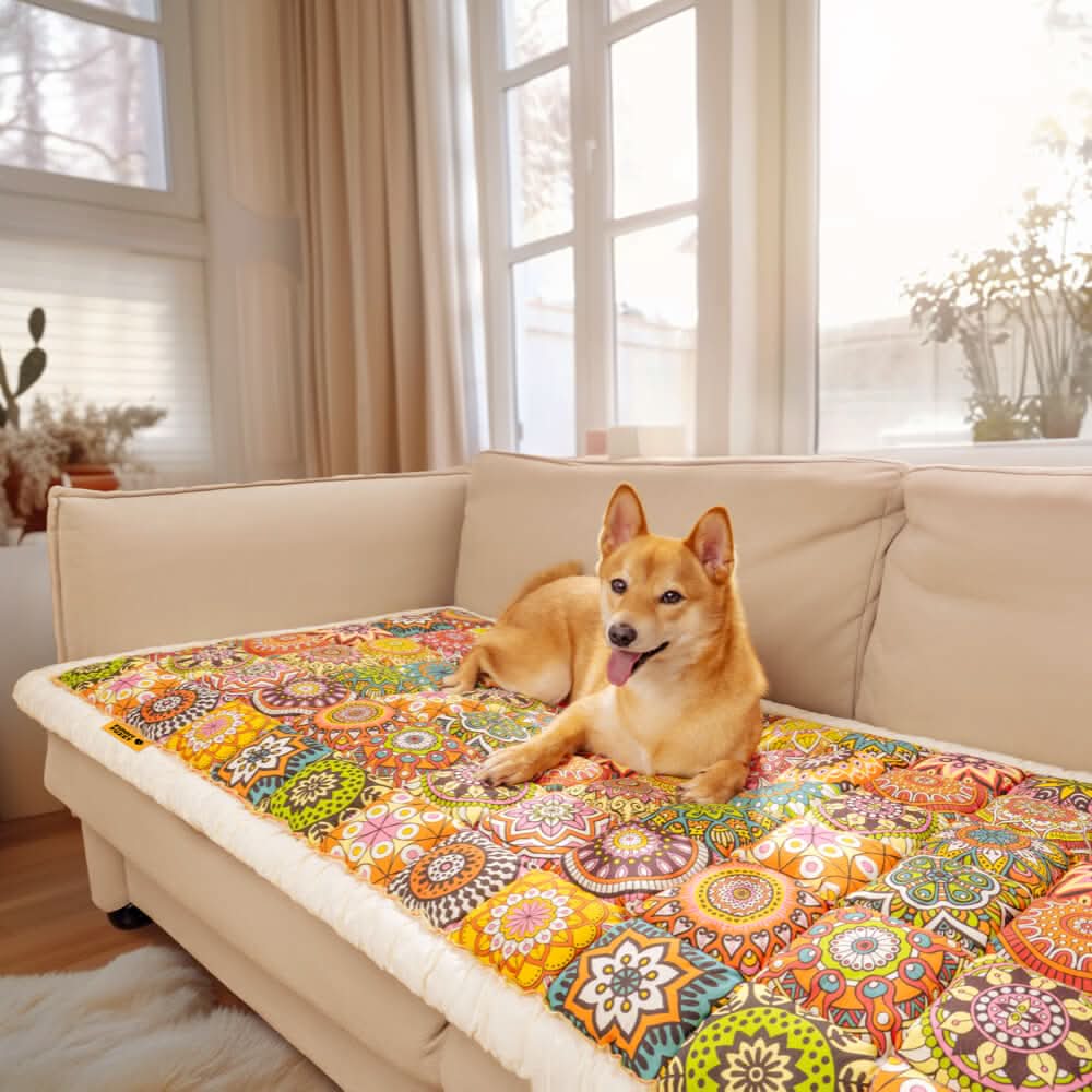 Non Slip Sofa Cover for Settee and Couch, Quilted Sofa Throw, Armchair Cover, Bed Throw
