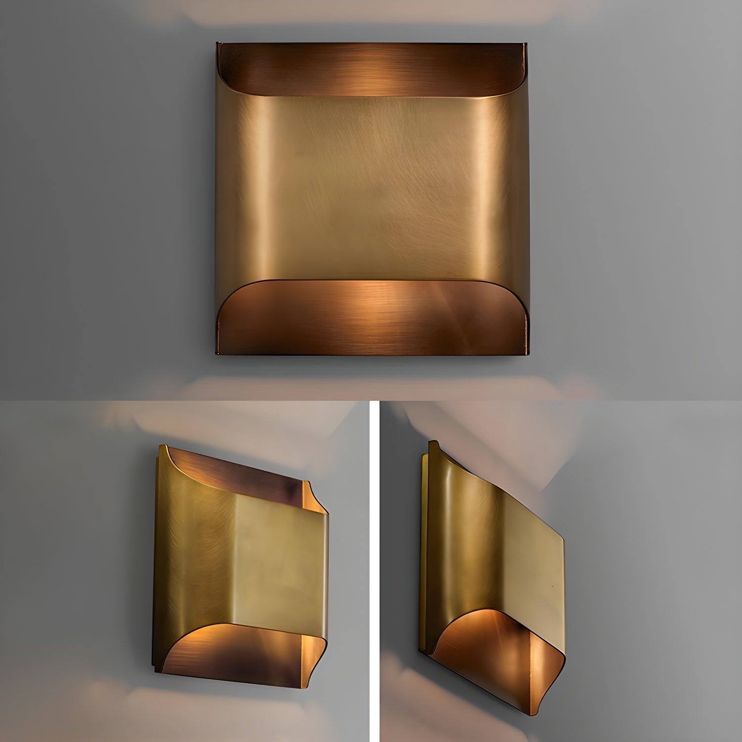 BrassAura | Elegant Modern Curved LED Wall Sconce Light Fixture 8