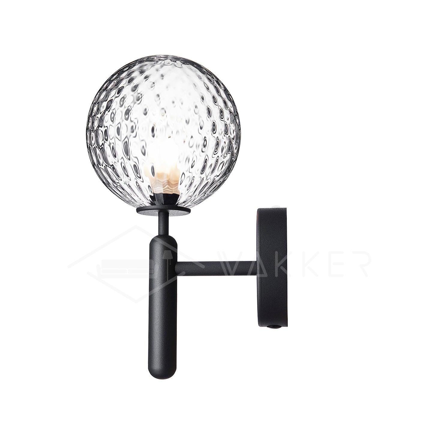 BrassGlobe | Elegant Scandinavian Brass Glass Wall Light Sconce