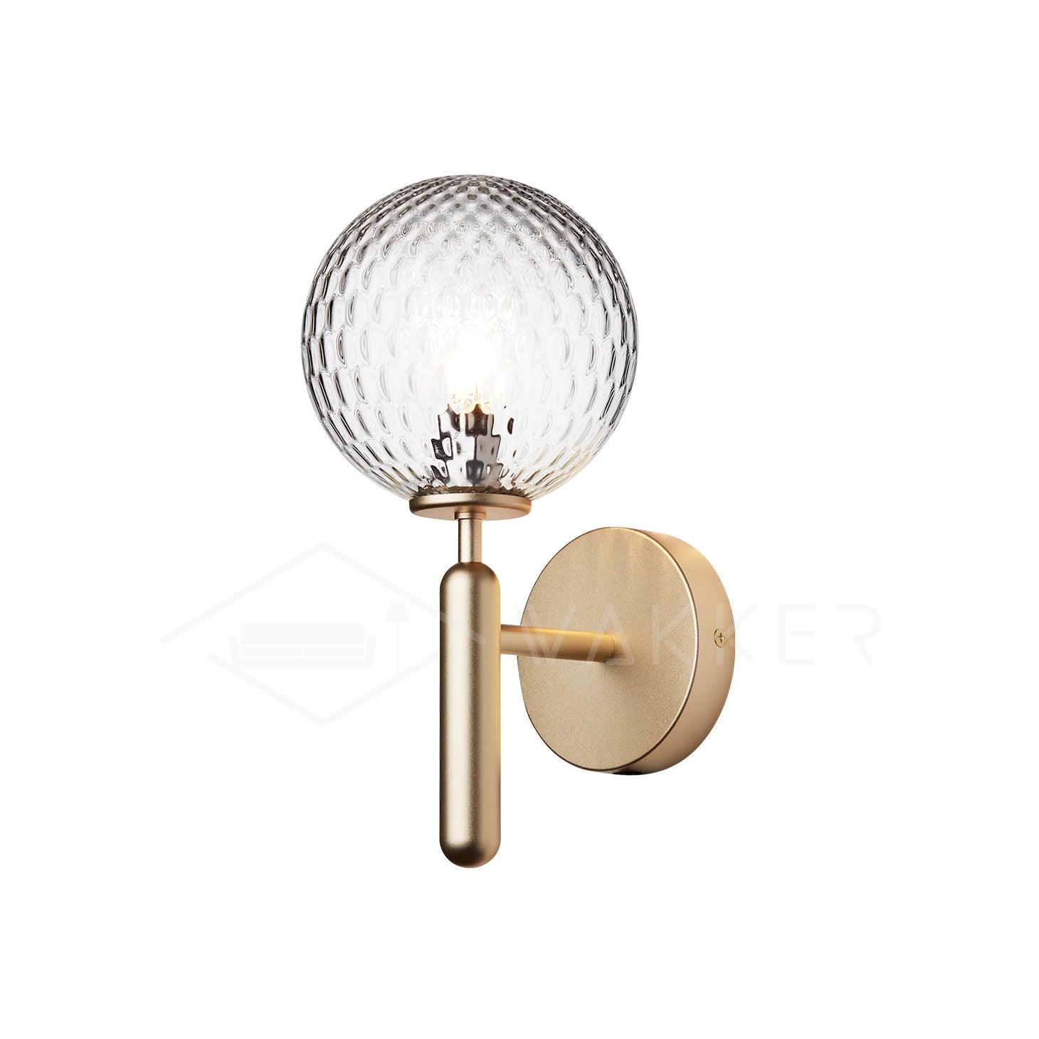 BrassGlobe | Elegant Scandinavian Brass Glass Wall Light Sconce 10