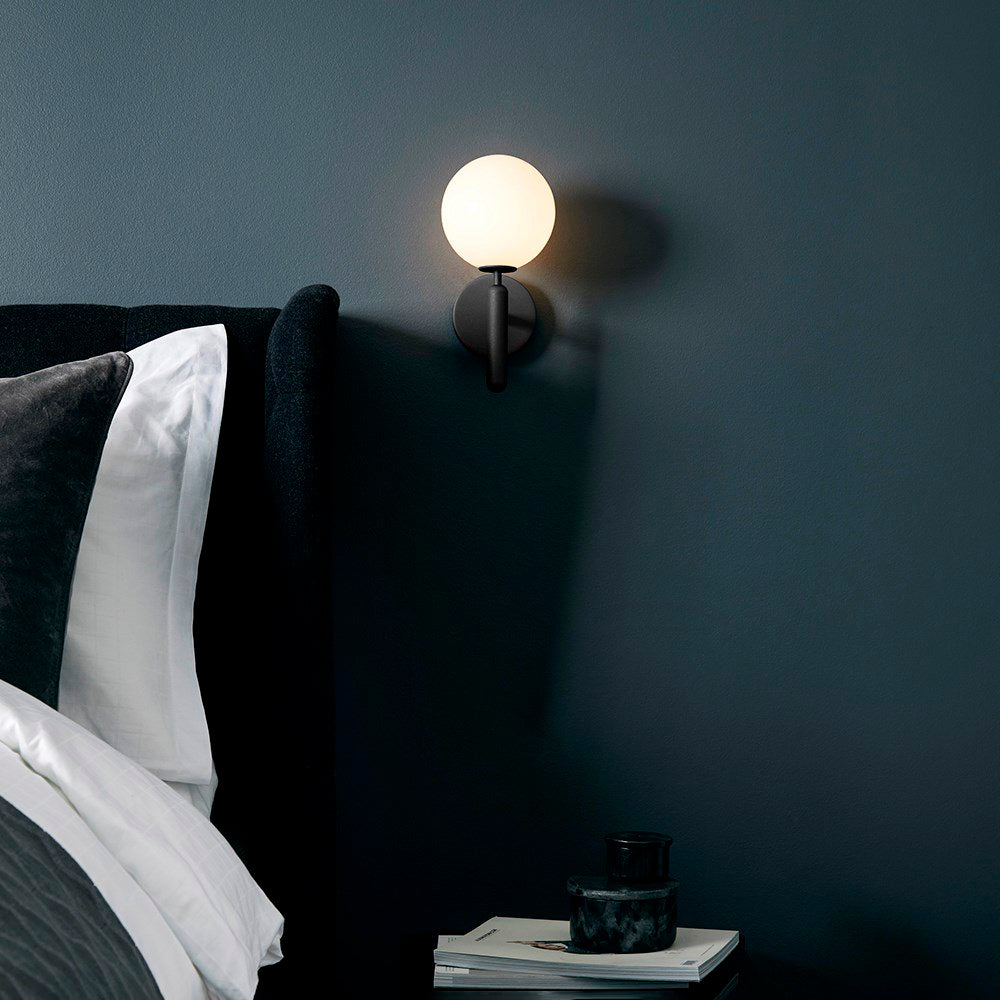 BrassGlobe | Elegant Scandinavian Brass Glass Wall Light Sconce 2