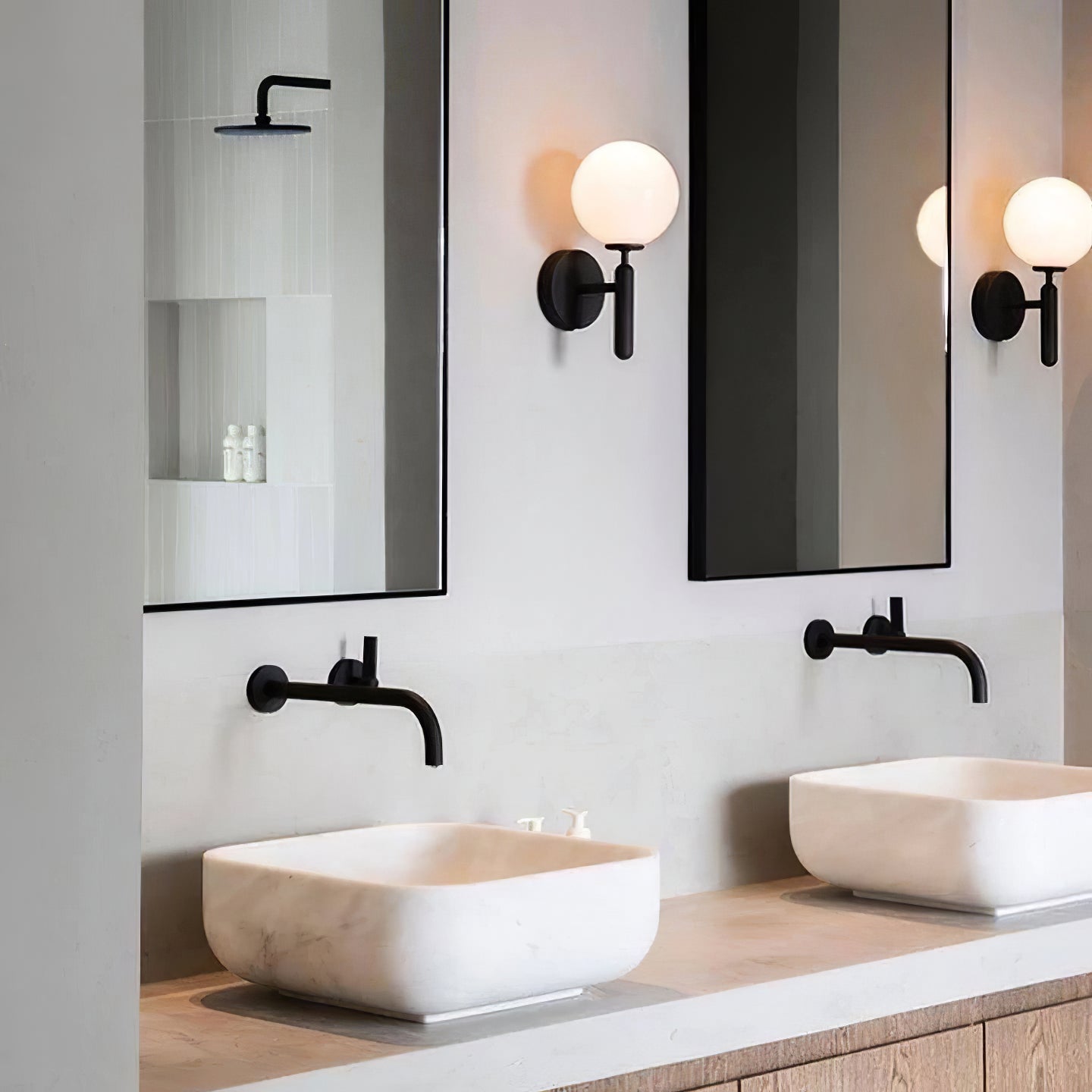 BrassGlobe | Elegant Scandinavian Brass Glass Wall Light Sconce 3