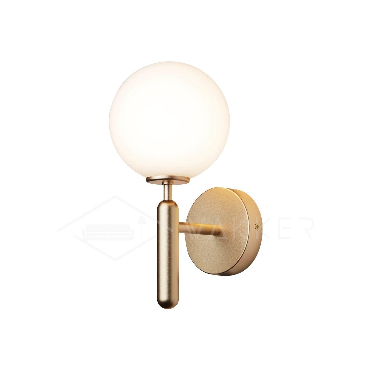 BrassGlobe | Elegant Scandinavian Brass Glass Wall Light Sconce 9
