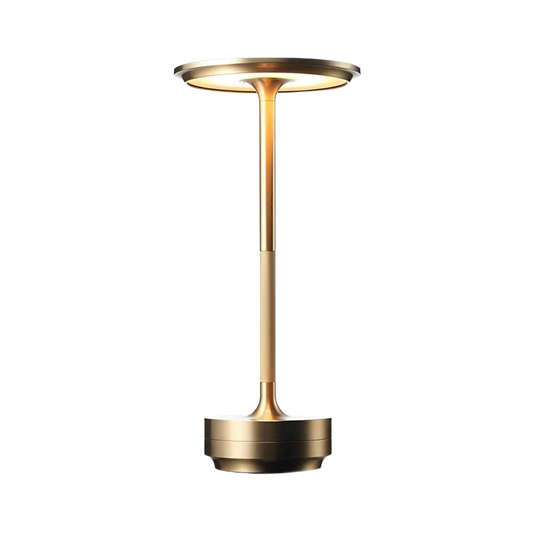 Brass Cone Table Lamp | Rechargeable, Cordless, Ambient Lighting 0