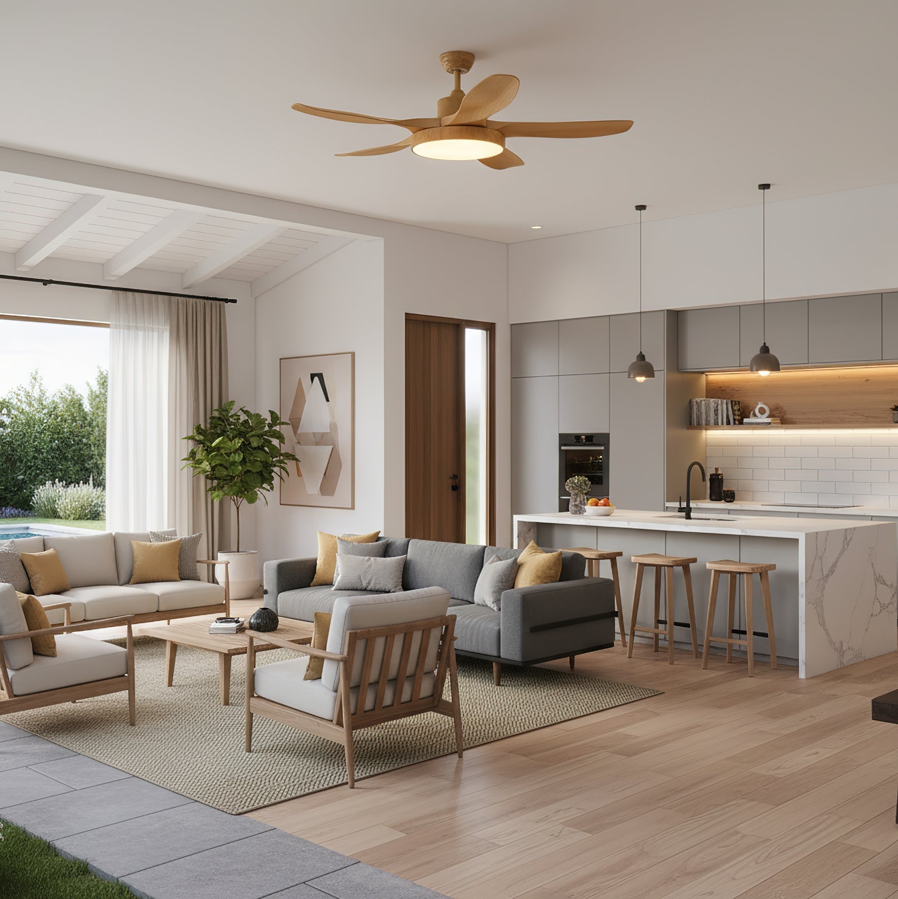 Bronx | Modern Ceiling Fan with LED Light & Remote Control | Efficient Airflow for Bedrooms 7