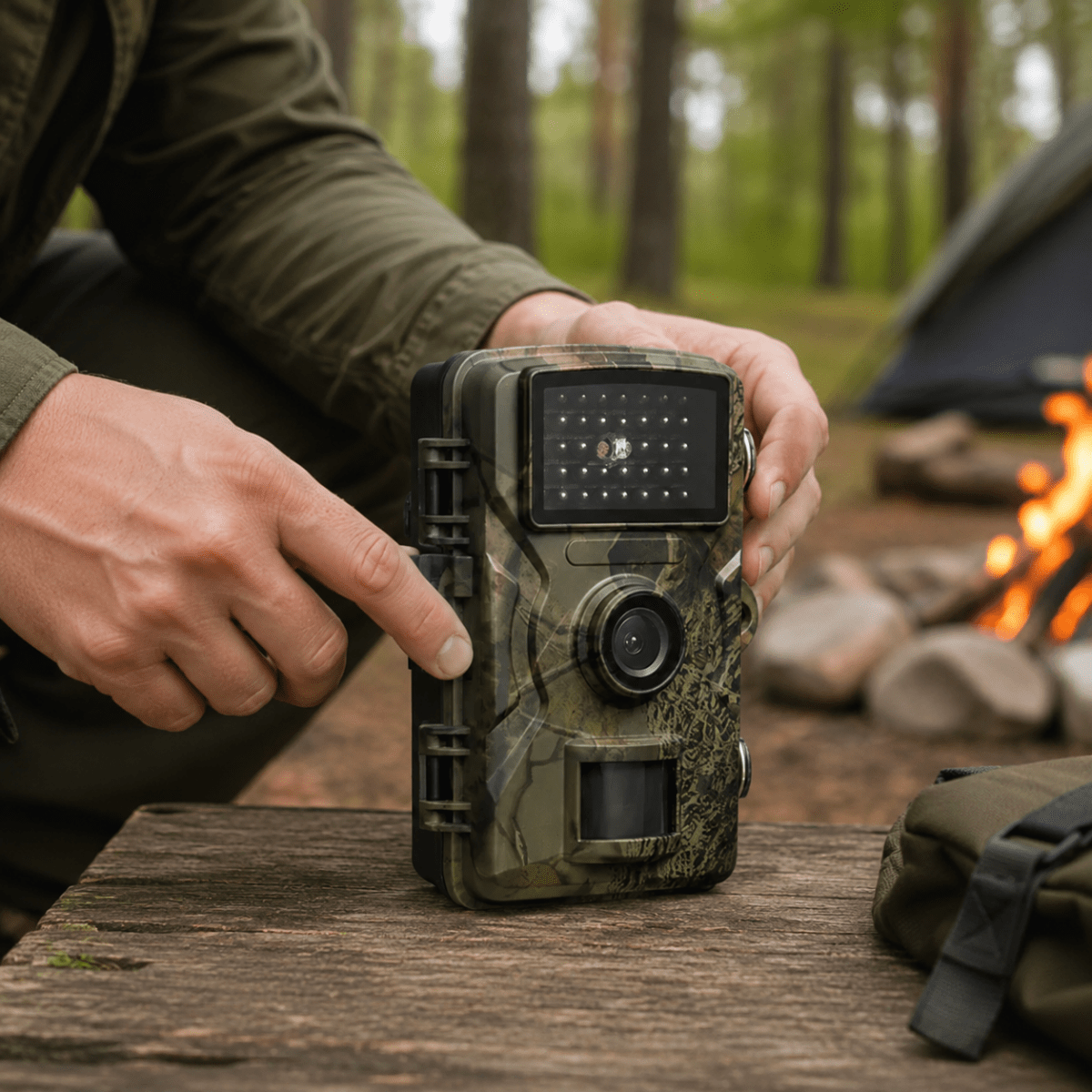 Wildlife Camera, Outdoor Camera with Motion Sensor, Infrared Camera with Night Vision for Hunting and Nature
