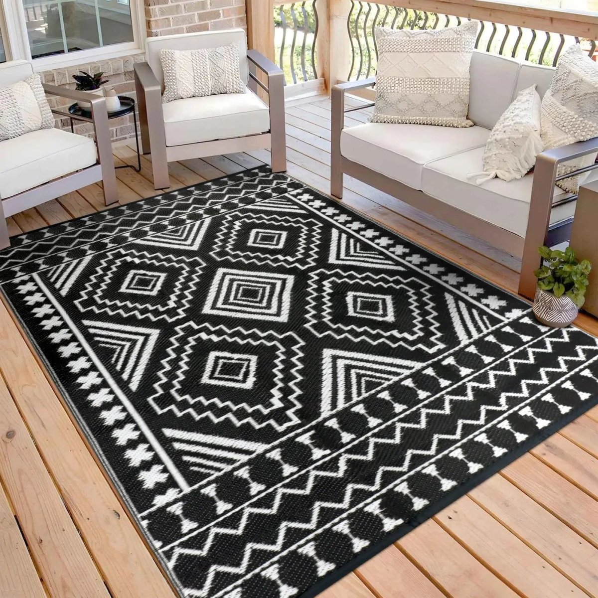 Outdoor Rugs for Patios, Non Slip Indoor Outdoor Rug – image 10