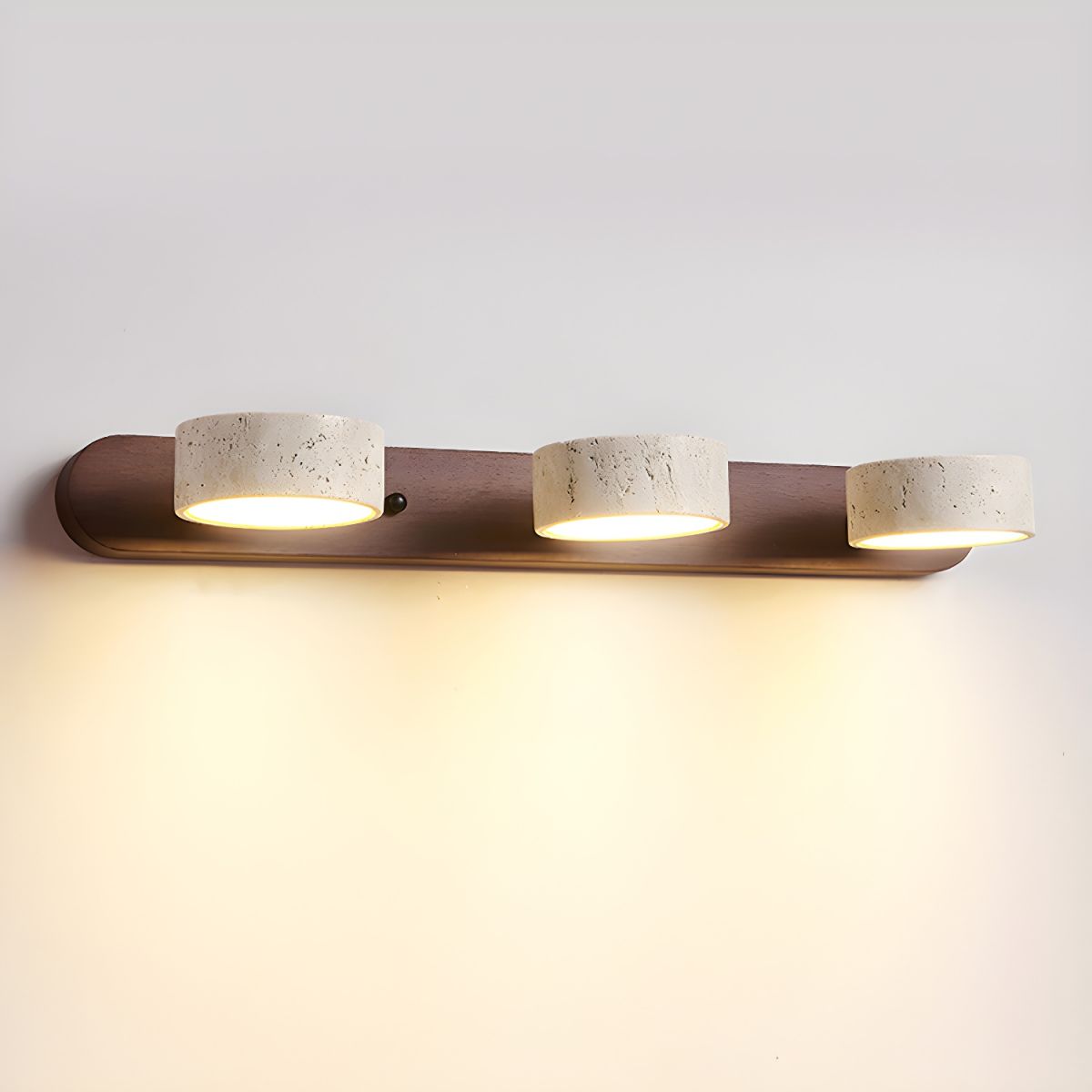 Living Room Wall Lights, Travertine LED Wall Light with Wood, Wall Sconce for Bedroom and Hallway_09