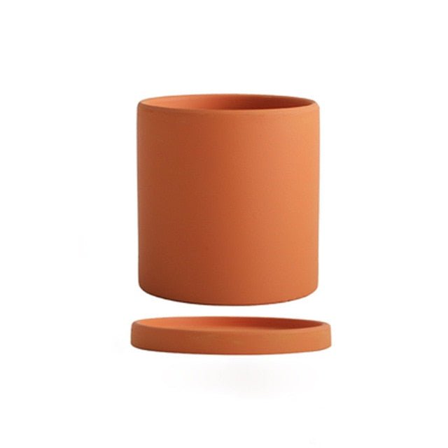 Indoor Plant Pots with Saucers, Ceramic Plant Pot with Drainage Hole, Herb Planter, Indoor Planter for Houseplants_13