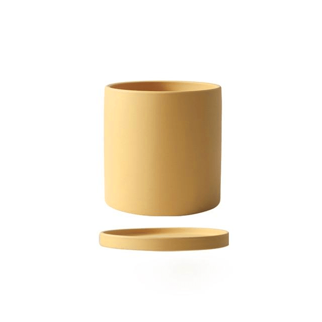 Indoor Plant Pots with Saucers, Ceramic Plant Pot with Drainage Hole, Herb Planter, Indoor Planter for Houseplants_15