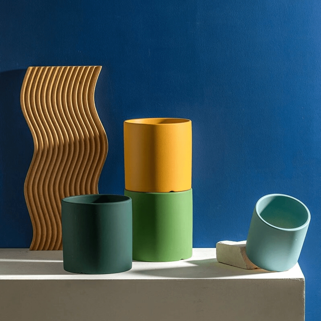 Indoor Plant Pots with Saucers, Ceramic Plant Pot with Drainage Hole, Herb Planter, Indoor Planter for Houseplants_01
