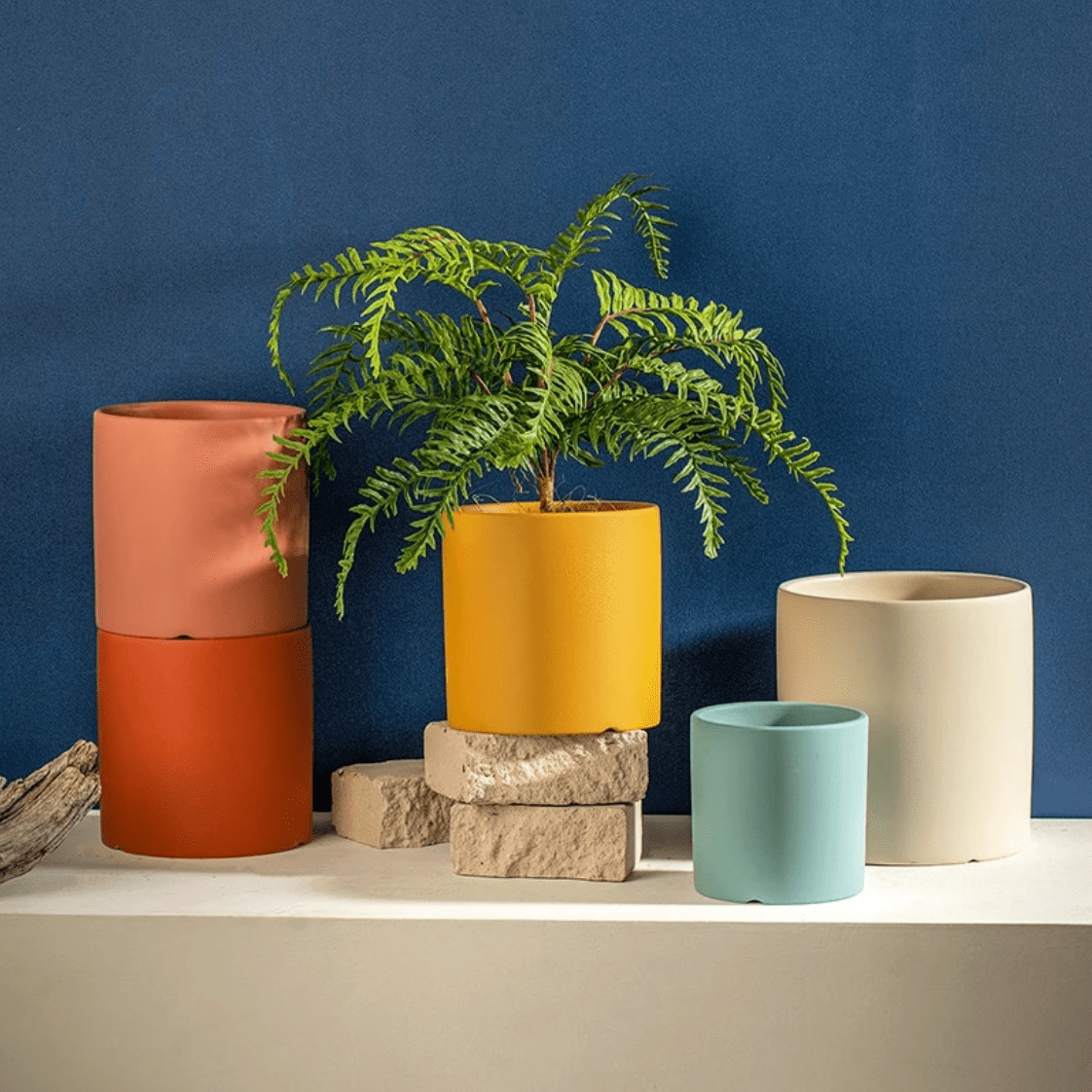 Indoor Plant Pots with Saucers, Ceramic Plant Pot with Drainage Hole, Herb Planter, Indoor Planter for Houseplants_02