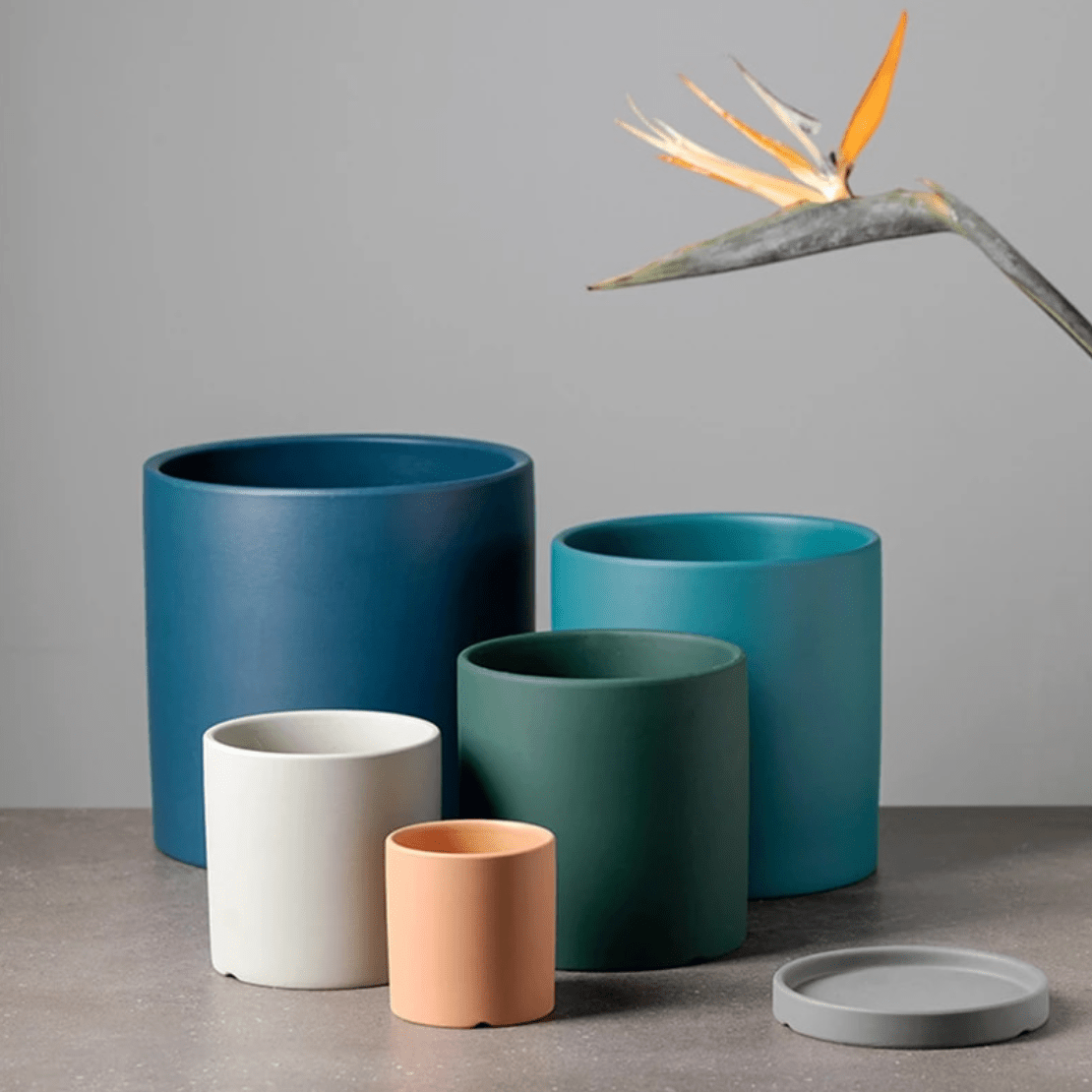 Indoor Plant Pots with Saucers, Ceramic Plant Pot with Drainage Hole, Herb Planter, Indoor Planter for Houseplants_07