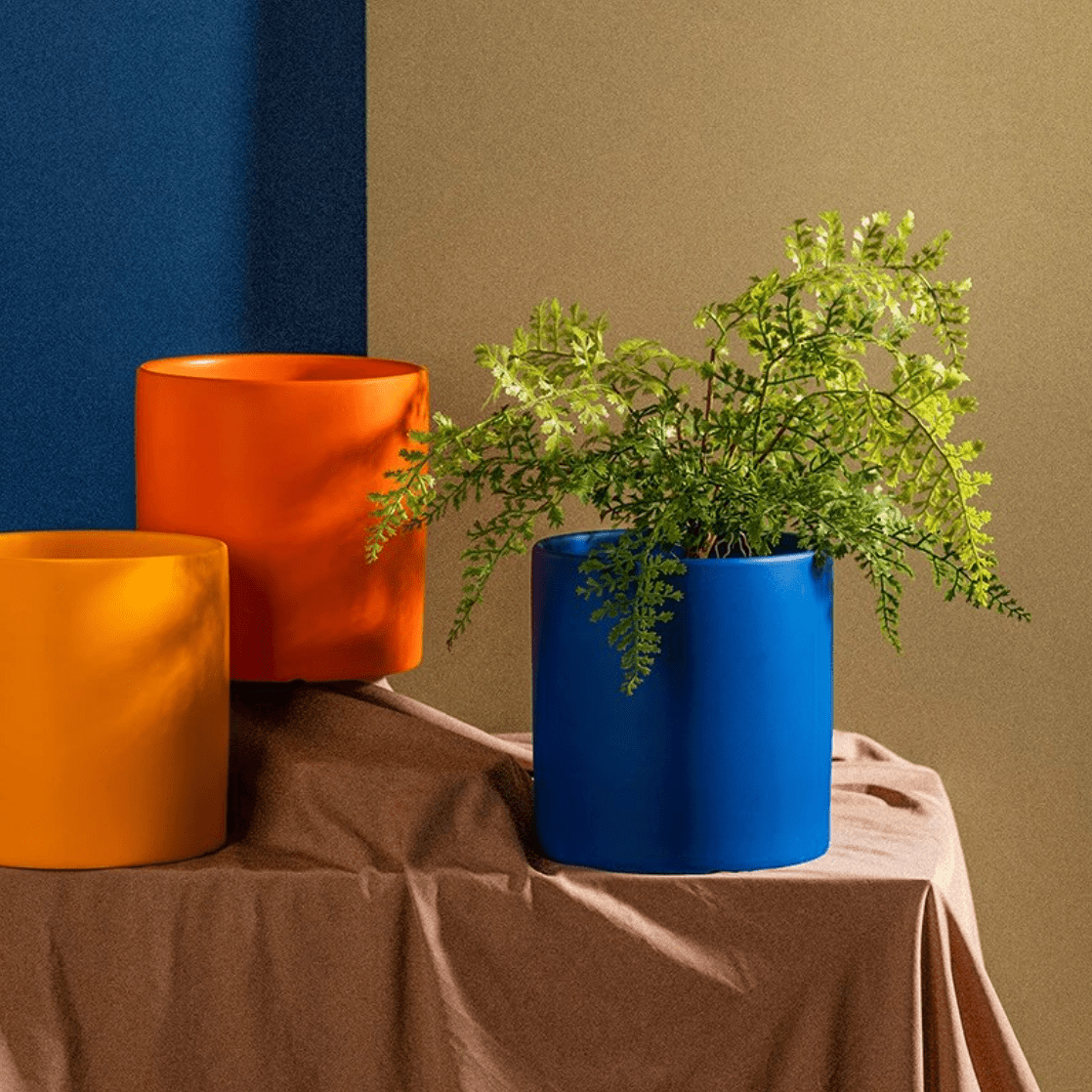 Indoor Plant Pots with Saucers, Ceramic Plant Pot with Drainage Hole, Herb Planter, Indoor Planter for Houseplants_06